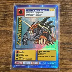 Digimon Cards - 1999 Digi-Battle Foil Holo Zudomon ST-38S - Image 1