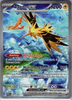 Zapdos ex 202/165 SIR SV: Scarlet & Violet 151 - Pokemon Card - NM - Image 1