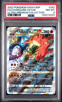 PSA 8 NM-MINT Charizard VSTAR SWSH262 UPC Promo ULTRA-PREMIUM Pokemon Card - Image 1