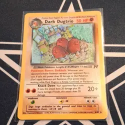 Pokemon Dark Dugtrio 6/82 Team Rocket Holo Rare Unlimited 50 HP 2000 Card - Image 3