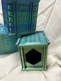 MTG Commander Deck Box w/ Window, 100 Sleeved Card, Blue & Green Unique - Image 1