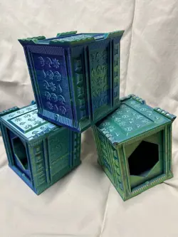 MTG Commander Deck Box w/ Window, 100 Sleeved Card, Blue & Green Unique - Image 2