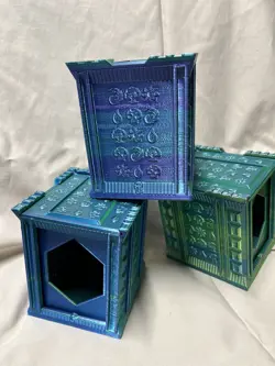MTG Commander Deck Box w/ Window, 100 Sleeved Card, Blue & Green Unique - Image 3
