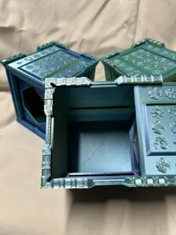 MTG Commander Deck Box w/ Window, 100 Sleeved Card, Blue & Green Unique - Image 4