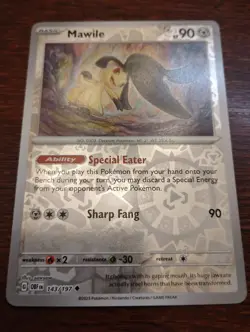 Mawile 143/197 SV03: Obsidian Flames Reverse Holo pokemon card - Image 1