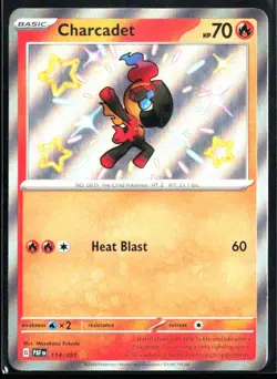 2024 Scarlet & Violet Series - Paldean Fates Charcadet #114 Shiny Pokemon Card - Image 1