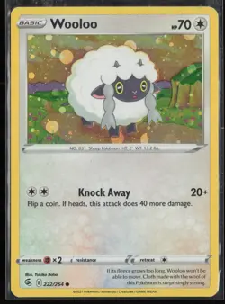 Wooloo - (Cosmos Holo) 222/264 - Miscellaneous Cards & Products - LP - Image 1