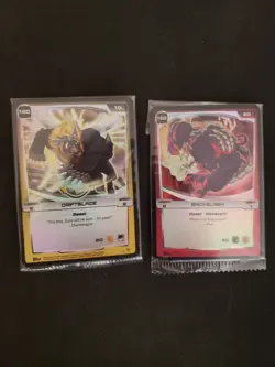 Driftblade + Backlash Monsuno collectible Promotional FOILS cards 2012 - Image 1