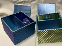 MTG Commander Deck Box W/ Adjustable Press, 100 Double Sleeved Card, Blue-Green - Image 2
