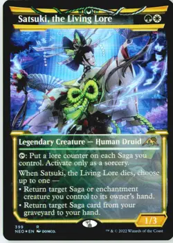 Satsuki, the Living Lore (Showcase) 399 Rare Kamigawa: Neon Dynasty Foil NM - Image 2