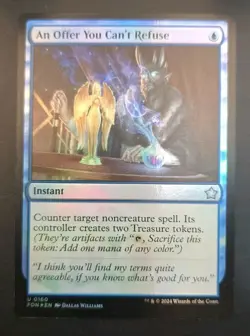 An Offer You Can't Refuse Foundations MTG Foil Near Mint - Image 1