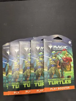 Magic The Gathering, Play Booster Sleeved Packs - TMNT - Lot of 5 - Image 1