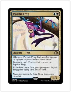 1x Psychic Frog, Promo Stamp, Modern Horizons 3, Magic MTG NM - Image 1