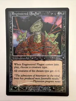 MTG FOIL Engineered Plague Urza's Legacy Magic the Gathering - Image 1