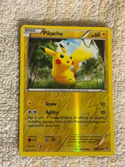 2015 Pokemon XY Breakthrough Pikachu Reverse Holo Common 48/162 - Image 1