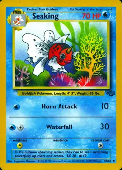 SEAKING 46/64 UNCOMMON JUNGLE POKEMON UNLIMITED NM - Image 1