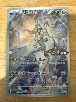 Pokemon N's Reshiram Journey Together Illustration Rare Stamped Promo 167/159 - Image 1