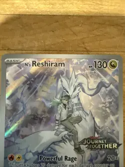 Pokemon N's Reshiram Journey Together Illustration Rare Stamped Promo 167/159 - Image 2