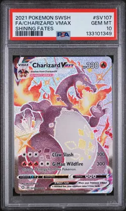 2021 Pokemon Sword & Shield Shining Fates #SV107 Charizard Vmax PSA 10 - Image 1