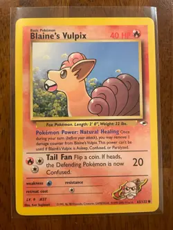 Pokemon TCG Blaine's Vulpix 65/132 Gym Challenge Unlimited - Image 1
