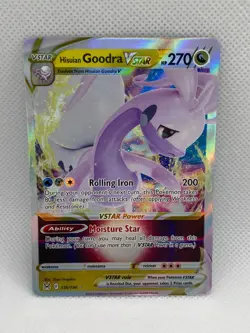 HISUIAN GOODRA VSTAR 136/196 HOLO RARE VSTAR LOST ORIGIN POKEMON - Image 1