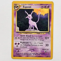 POKEMON TCG. - NEO DISCOVERY UNLIMITED ESPEON 20/75 RARE NON HOLO LP MP - Image 1