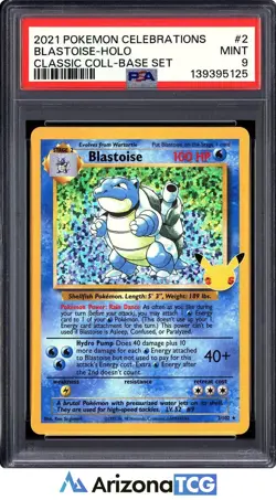 Pokemon 2021 Blastoise 2/102 Holo Classic Collection Celebrations PSA 9 - Image 1