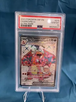 PSA 10 Charizard ex 215/197 Obsidian Flames Ultra Full Art Rare Pokemon GEM MINT - Image 1