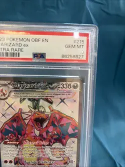 PSA 10 Charizard ex 215/197 Obsidian Flames Ultra Full Art Rare Pokemon GEM MINT - Image 3
