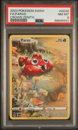 2023 Pokemon Sword & Shield Crown Zenith TCG FA #GG32 PSA 8 - Image 1