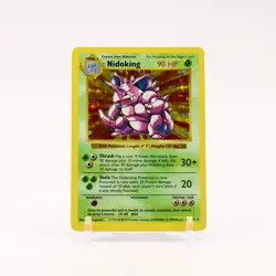 Nidoking - 11/102 Base Set Shadowless Holo Rare Pokemon - HP - Image 1