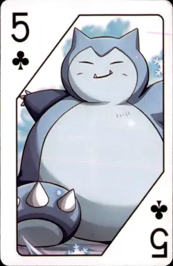 Pokemon 1000th Episode Playing Card Set Snorlax 5 of Clubs - Image 1