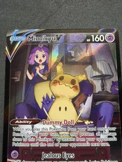 NM Mimikyu V TG16/TG30 Brilliant Stars: Trainer Gallery Holo Pokemon Card - Image 1