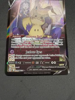 NM Mimikyu V TG16/TG30 Brilliant Stars: Trainer Gallery Holo Pokemon Card - Image 2