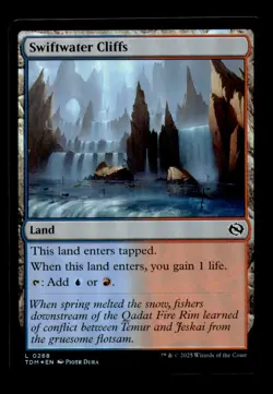 Swiftwater Cliffs 268 Land Tarkir: Dragonstorm Magic: The Gathering Foil NM - Image 1