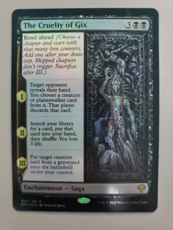 MTG The Cruelty of Gix Dominaria United Foil Rare - Image 1