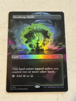 mtg borderless foil Deathcap Glade, dual land, Secrets of Strixhaven, unplayed - Image 1