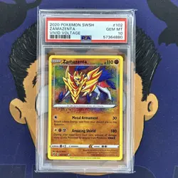 💎PSA 10 GEM MINT 2020 Pokemon Vivid Voltage ZAMAZENTA #102 Amazing Rare Holo - Image 2