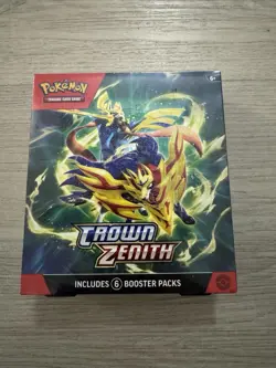 Shrink Wrap Damaged Pokemon TCG Crown Zenith Booster Bundle - 6 Pack Sealed 820650858963 - Image 1