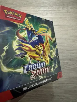 Shrink Wrap Damaged Pokemon TCG Crown Zenith Booster Bundle - 6 Pack Sealed 820650858963 - Image 2