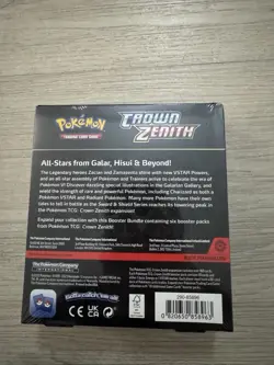 Shrink Wrap Damaged Pokemon TCG Crown Zenith Booster Bundle - 6 Pack Sealed 820650858963 - Image 5