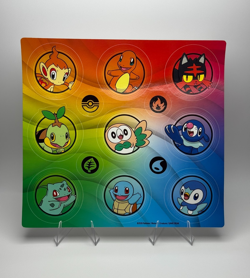 Pokemon First Partner Illustration Box Stickers - One sheet - Stickers Only - Image 1