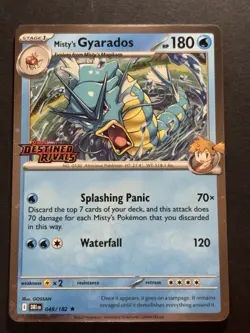 Misty's Gyarados (Stamp / Stamped), 049/182 Destined Rivals, M/NM, Pokemon TCG - Image 1