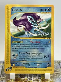 Suicune 53 STAMPED Pokemon 4EVER Movie Black Star Promo RARE WOTC Pokemon TCG LP - Image 1