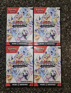 Pokemon TCG Prismatic Evolutions Booster Bundle Boxes Lot of 4 Sealed - Image 1