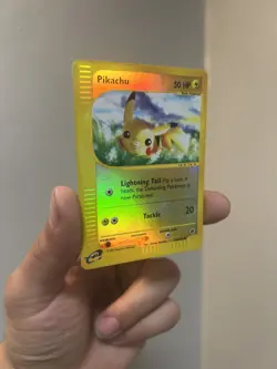 Pikachu 124/165 Expedition Base Set Reverse Holo Rare Pokemon TCG LP++ - Image 2