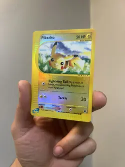 Pikachu 124/165 Expedition Base Set Reverse Holo Rare Pokemon TCG LP++ - Image 3