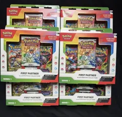 Pokemon TCG First Partner Illustration Collection Series 1 Promo Box Lot of 6 - Image 1