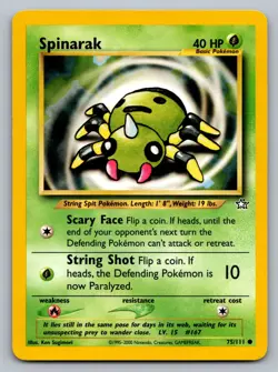 Pokemon TCG Neo Genesis Spinarak 075/111 - Image 1