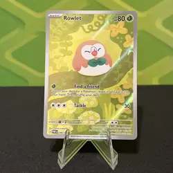 Pokemon Rowlet Illustration Rare Full Art Near Mint Perfect Order 090/088 - Image 1